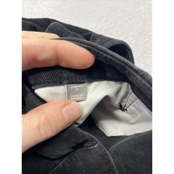 J Jill Pants Womens 4 Black Corduroy Straight Leg Mid Rise Casual Cotton - Picture 3 of 5